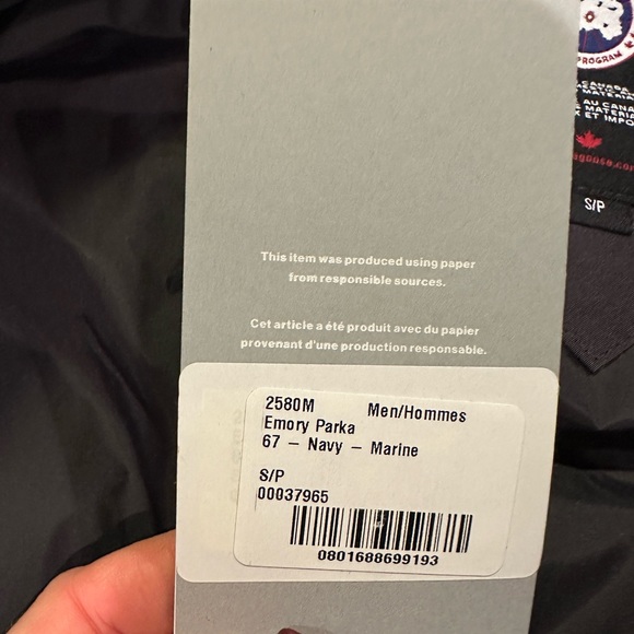 Canada Goose Men’s Emory Parka (S/Navy) **New With Tags** - Picture 2 of 9